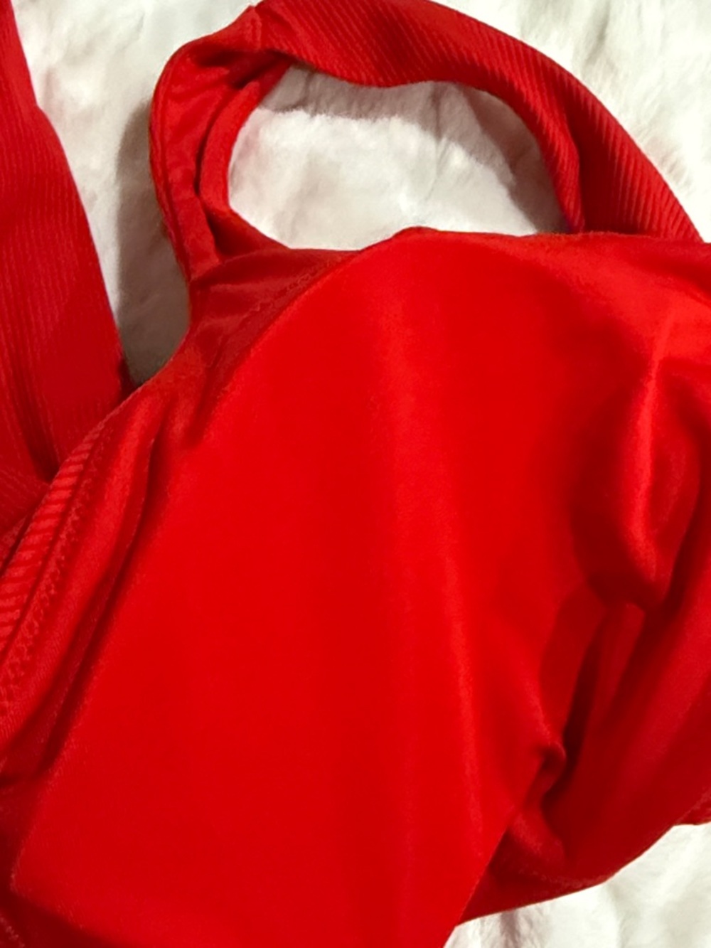 Victoria’s Secret One-Shoulder Red Ribbed One-Piece Swimsuit Size Large . - Picture 7 of 9